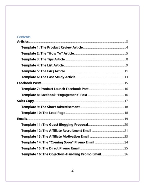 Product picture 16 Blog Post & Email Content Templates (Fill-in-the-Blanks)